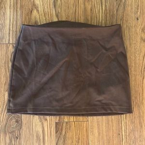 Brown mini skirt